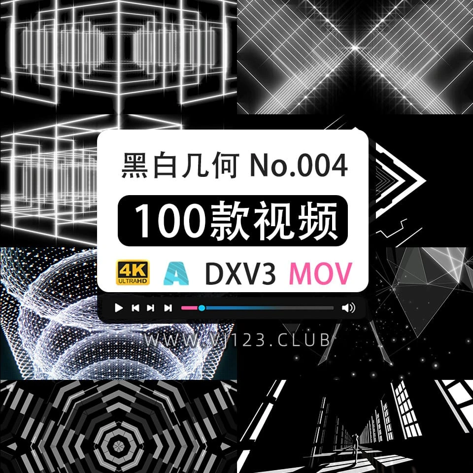 黑白几何素材系列 No.004 幻编 [100款]-1