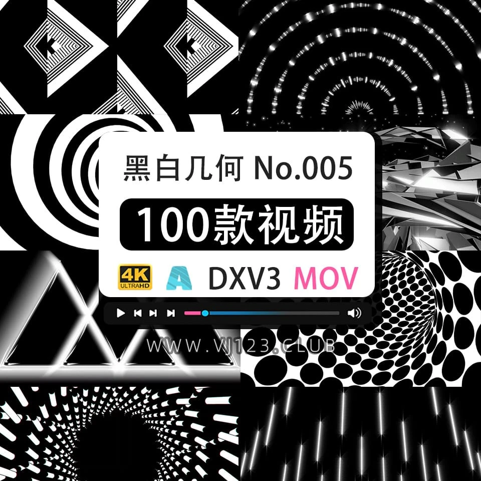 黑白几何素材系列 No.005 幻编 [100款]-1