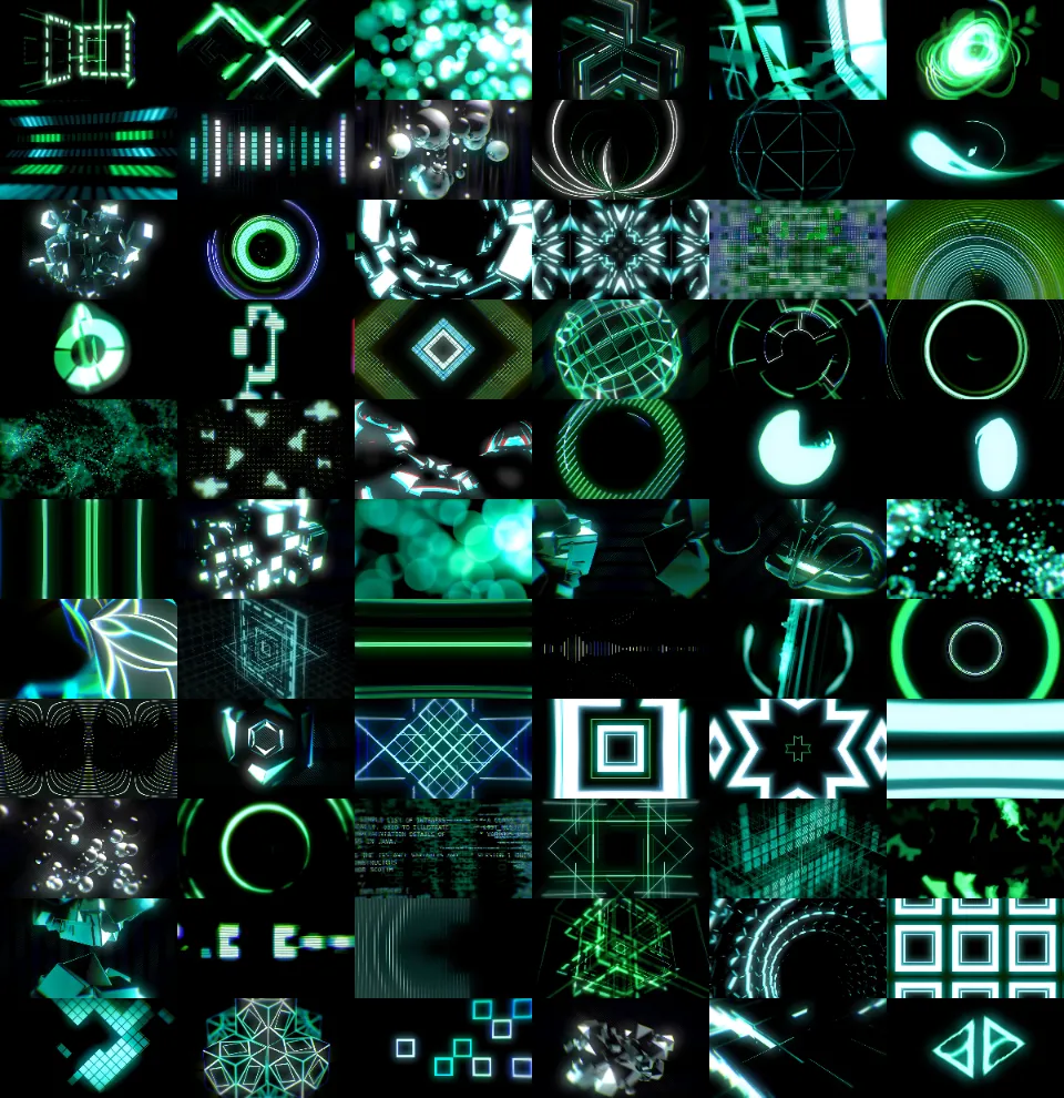 绿色几何线条素材 No.008 幻编 [100款]-2